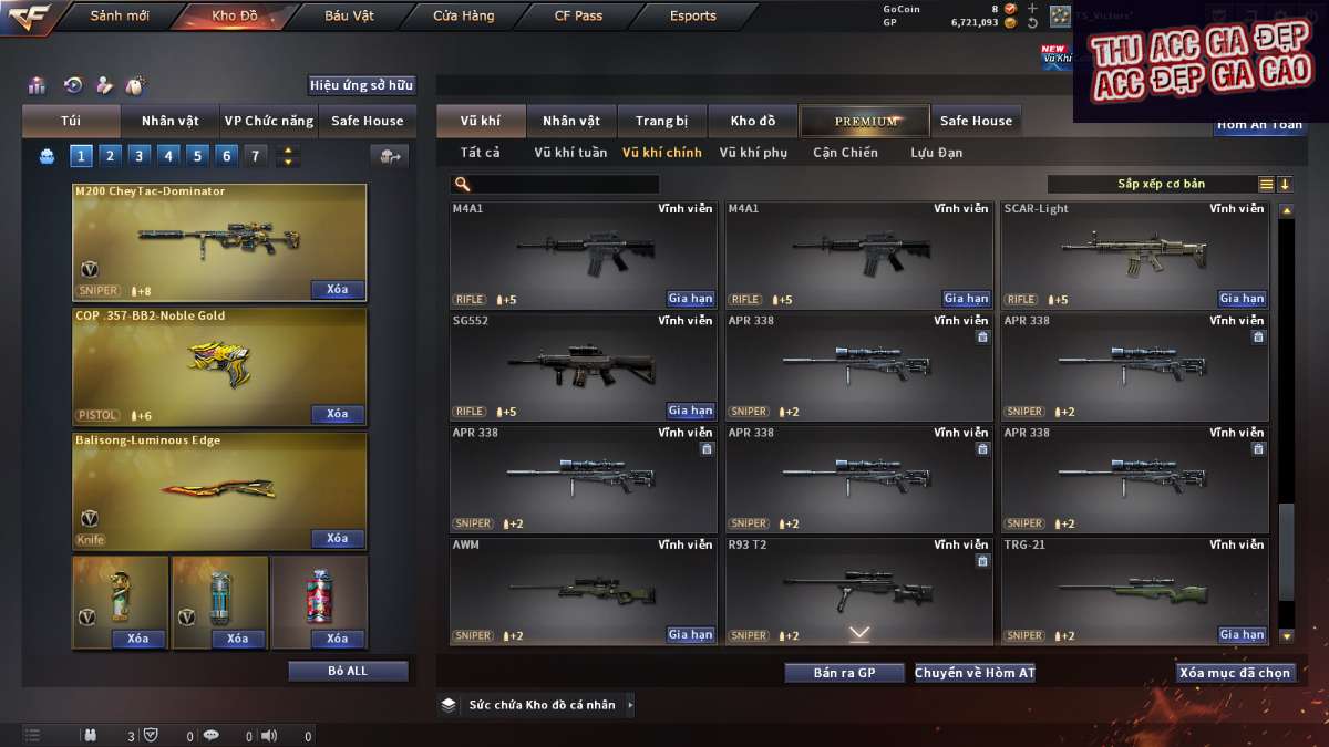 shop acc cf uy tin gia re